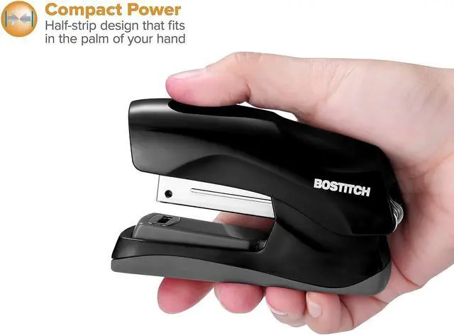Alt view image 6 of 7 - Bostitch Office Heavy Duty Stapler, 40 Sheet Capacity, No Jam, Half Strip, Fits into the Palm of Your Hand, For Classroom, Office or Desk, Black
