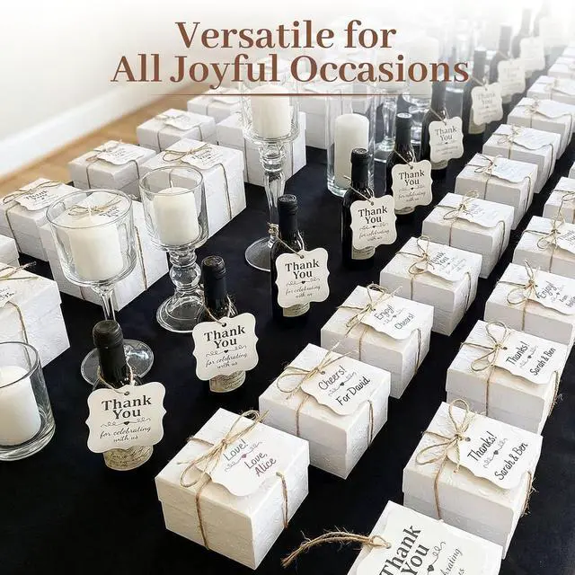 Alt view image 7 of 7 - SallyFashion Thank You Gift Tags with String, 150 Pack 2 X 2 inch