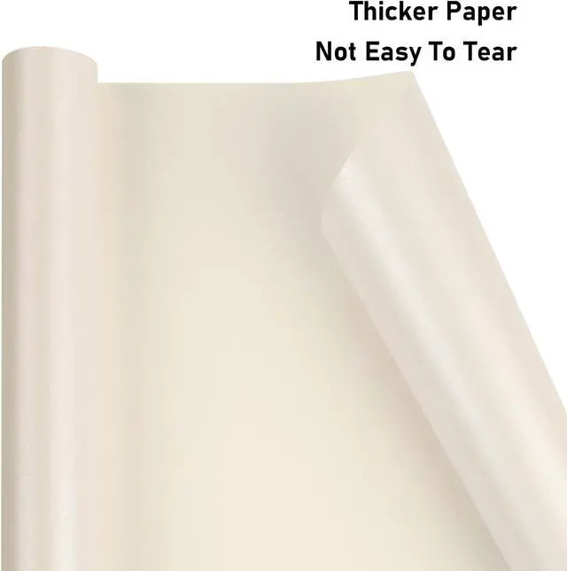 Alt view image 3 of 7 - NESCCI Off White Matte Wrapping Paper,Gift Wrapping Paper