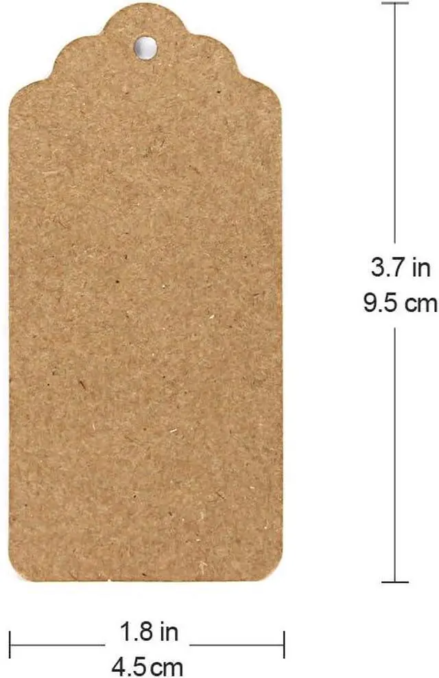 Alt view image 2 of 6 - 300 Feet Natural Jute Twine and 100PCS Brown Rectangle Kraft Paper Gift Tags for Crafts & Price Tags Labels by Blisstime