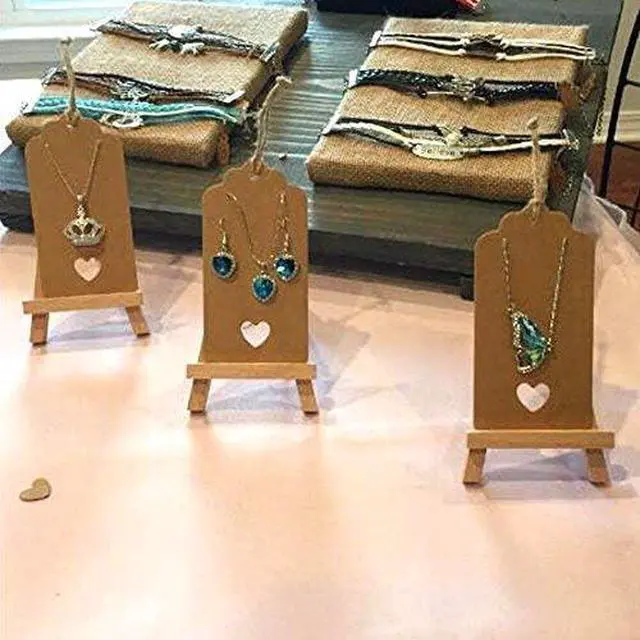 Alt view image 7 of 7 - G2PLUS 100PCS Blank Gift Tags with String, Kraft Paper Hangtags, 3.7x1.8 in