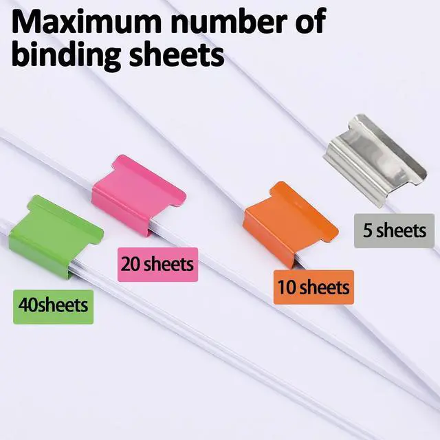 Alt view image 4 of 7 - 2 Pcs Portable Handheld Paper Clam Clip Dispenser with 100 Pcs Paper Clam Clip Refills Mini Push Stapler Dispenser Papers Clamps for Fixing Documents