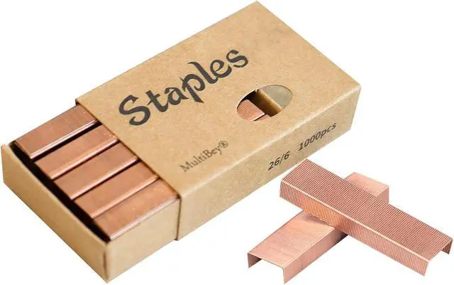 Alt view image 6 of 7 - MultiBey 4000 Rose Gold Staples, #12 26/6 Staple Refill for Desk Stapler