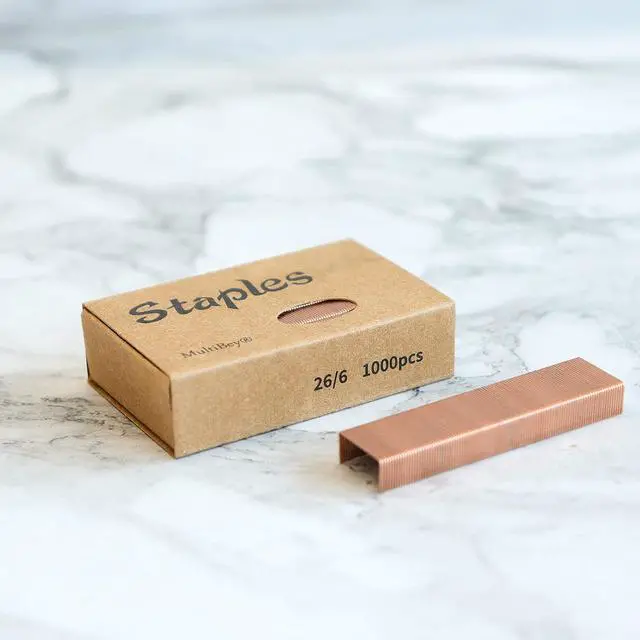 Alt view image 7 of 7 - MultiBey 4000 Rose Gold Staples, #12 26/6 Staple Refill for Desk Stapler