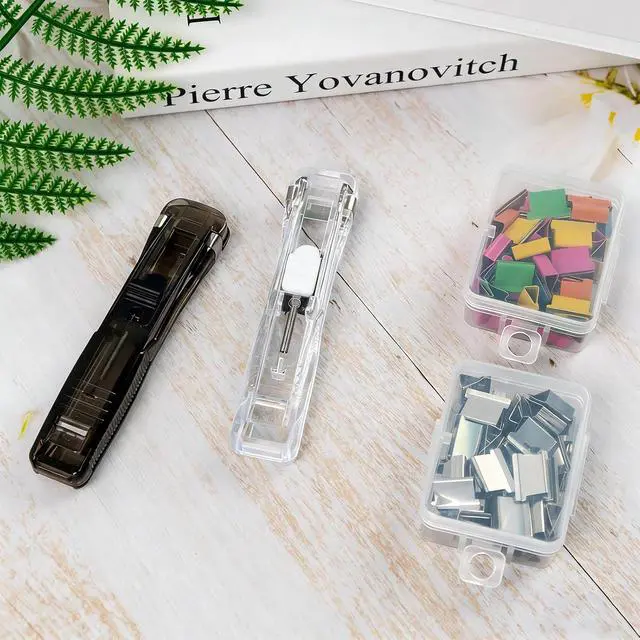 Alt view image 7 of 7 - 2PCS Paper Clip Dispenser with 200PCS Clam Clips, Paper Clamps