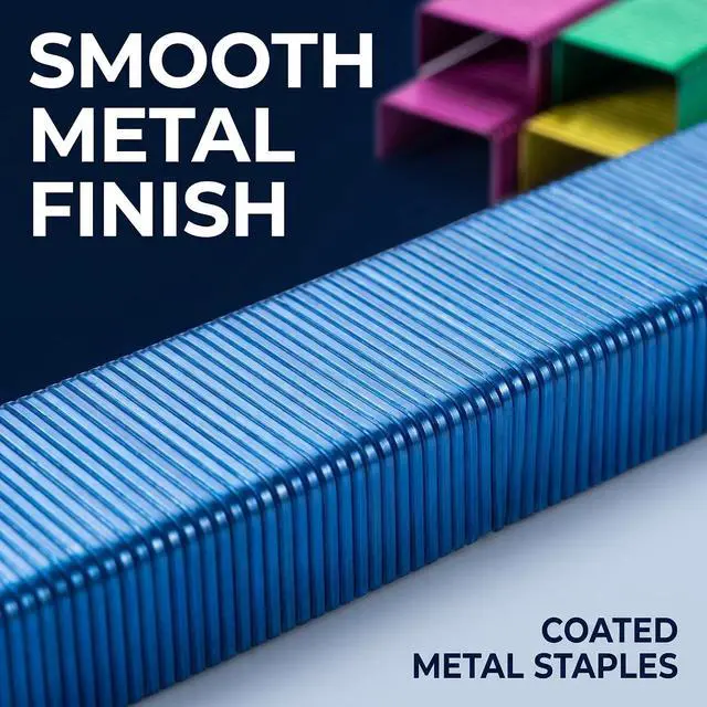 Alt view image 5 of 7 - 800Pcs Mini Color Staples DIY Shop Stapler Refills Standard Book Staple Mini Color Staples Office Staple(24/6mm)