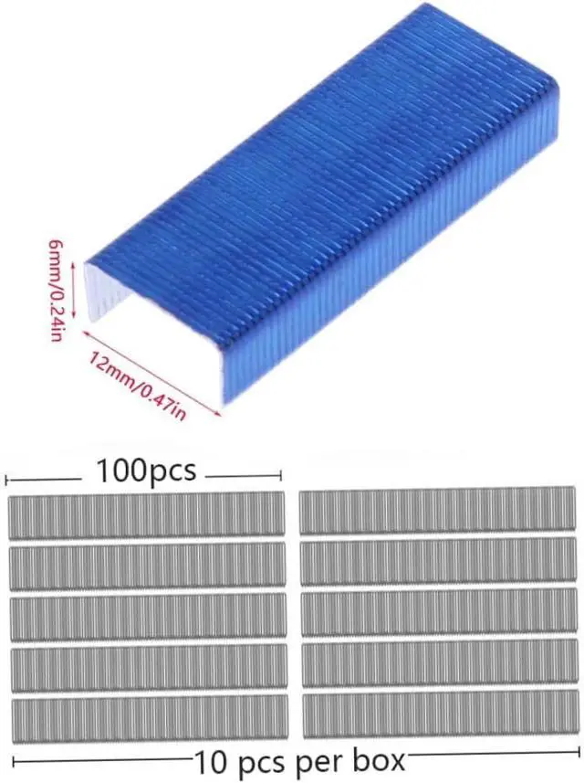 Alt view image 7 of 7 - 800Pcs Mini Color Staples DIY Shop Stapler Refills Standard Book Staple Mini Color Staples Office Staple(24/6mm)