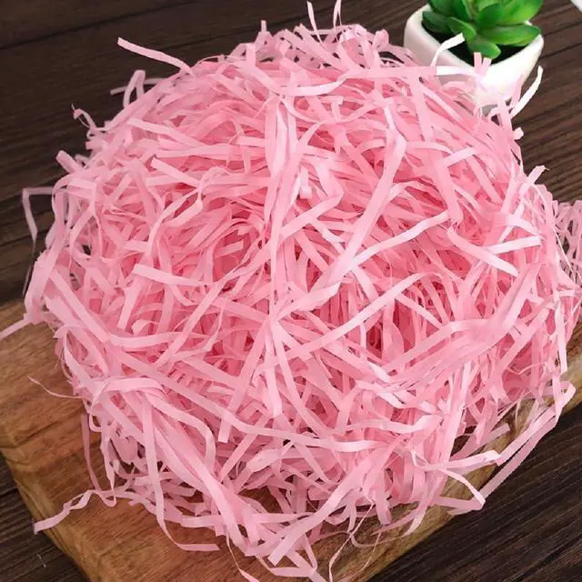 Alt view image 2 of 4 - Ankelesz Easter Crinkle Cut Paper Shred for Packing Filler Gift Wrap Basket Filler Colored Paper (Pink)