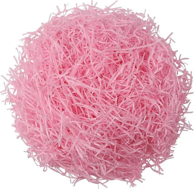 Main image of Ankelesz Easter Crinkle Cut Paper Shred for Packing Filler Gift Wrap Basket Filler Colored Paper (Pink)