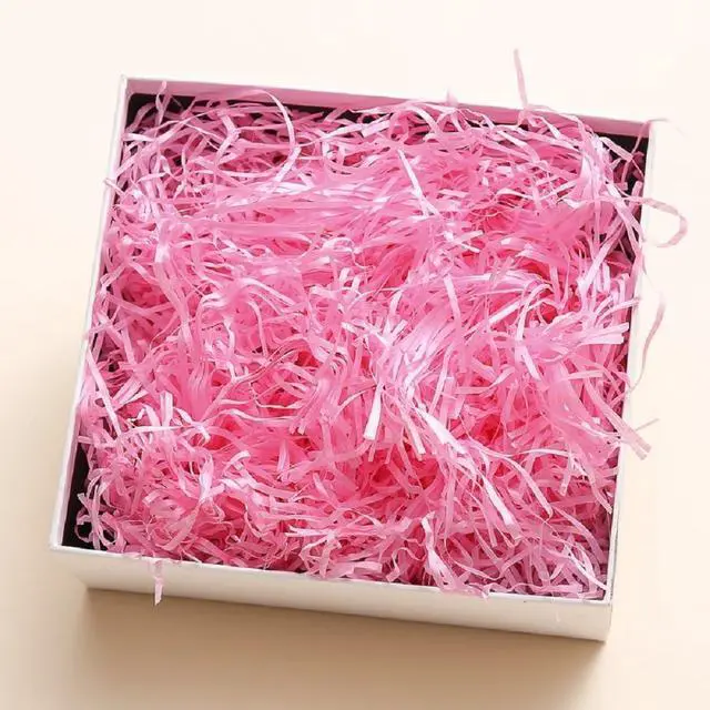 Alt view image 4 of 4 - Ankelesz Easter Crinkle Cut Paper Shred for Packing Filler Gift Wrap Basket Filler Colored Paper (Pink)