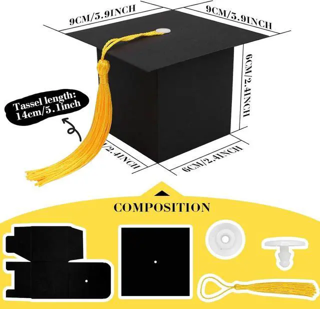 Alt view image 2 of 7 - ZMCINER 30 PCS Graduation Cap Candy Box Graduation Cap Gift Boxes for Graduation Favors 2026
