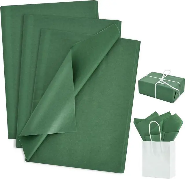 Main image of BEISHIDA 100 Sheets Forest Green Tissue Paper Bulk, Wrapping Tissue Paper for Gift Bags, 14 x 20 Inch Gift Wrap for Birthday Wedding Graduation DIY Crafts Holiday Flowers