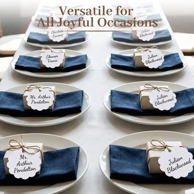 Alt view image 7 of 7 - SallyFashion Assorted Gift Tags with String, 200 Pack 3 Designs