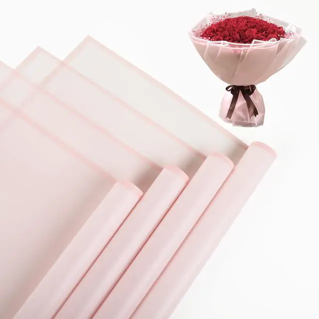 Main image of 20 Sheet Flower Wrapping Paper-Waterproof Bouquet Paper (Translucent Pink)