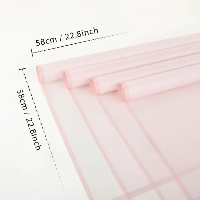 Alt view image 2 of 6 - 20 Sheet Flower Wrapping Paper-Waterproof Bouquet Paper (Translucent Pink)