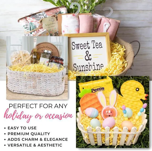 Alt view image 2 of 7 - MagicWater Crinkle Cut Paper for Gift Baskets - 5oz - Canary
