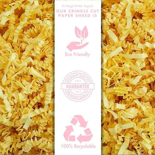 Alt view image 6 of 7 - MagicWater Crinkle Cut Paper for Gift Baskets - 5oz - Canary