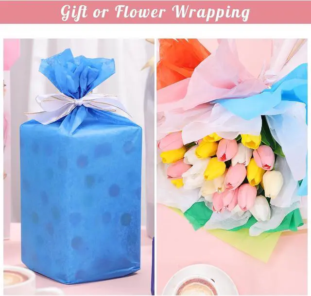 Alt view image 4 of 6 - woric 160 Sheets Tissue Paper for Gift Bags 20 X 14 Inches Multicolor