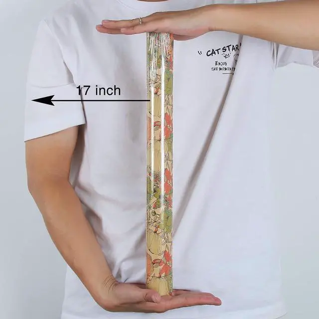 Alt view image 3 of 7 - Aimyoo Kraft Floral Wrapping Paper Roll, All Occasion Vintage Flower Gift Wrap for Wedding Birthday Bridal Shower, 17 inch x 10 ft