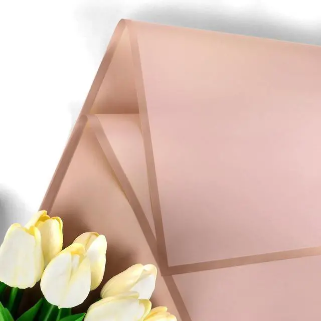 Alt view image 4 of 6 - 20 Sheet Flower Wrapping Paper-Waterproof Floral Bouquet Paper (Dark Pink)