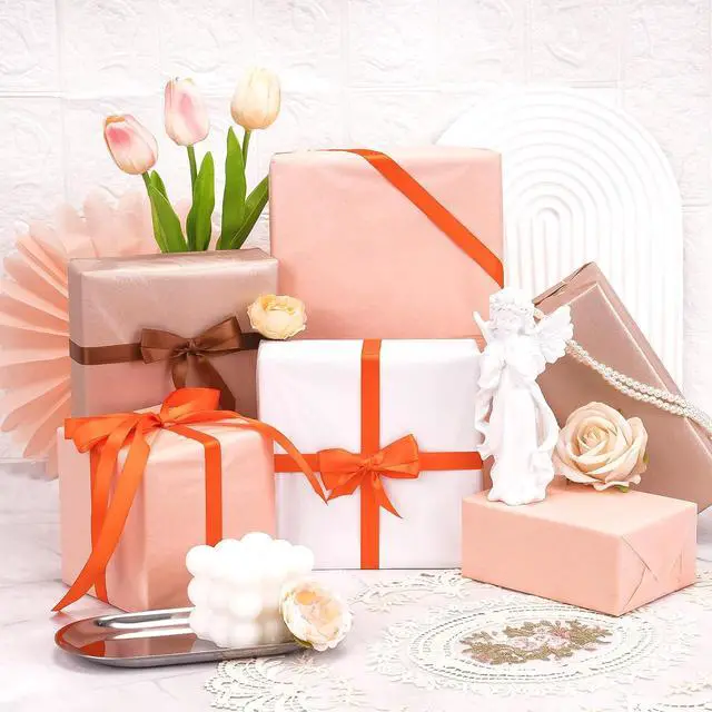 Alt view image 4 of 7 - Larcenciel Tissue Paper Gift Wrap, 30 Pcs Girly Pearlescent Pink Tissue Paper for Gift Bags Bulk, Delicate Glitter Wrapping Art Packaging for Birthdays, Weddings, Anniversaries, Crafts, 19.7x13.8inch
