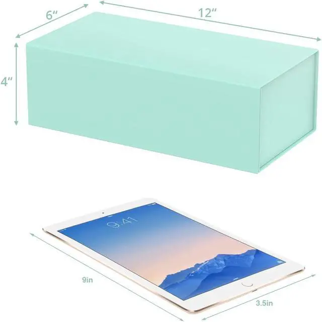 Alt view image 3 of 7 - Gift Box 12" x 6" x 4",Large Gift Box with Lid,Light Blue Boxes for Presents,Birthday,Valentine's Day,Mother's Day,Christmas,Anniversary,Luxury for Gift Packaging