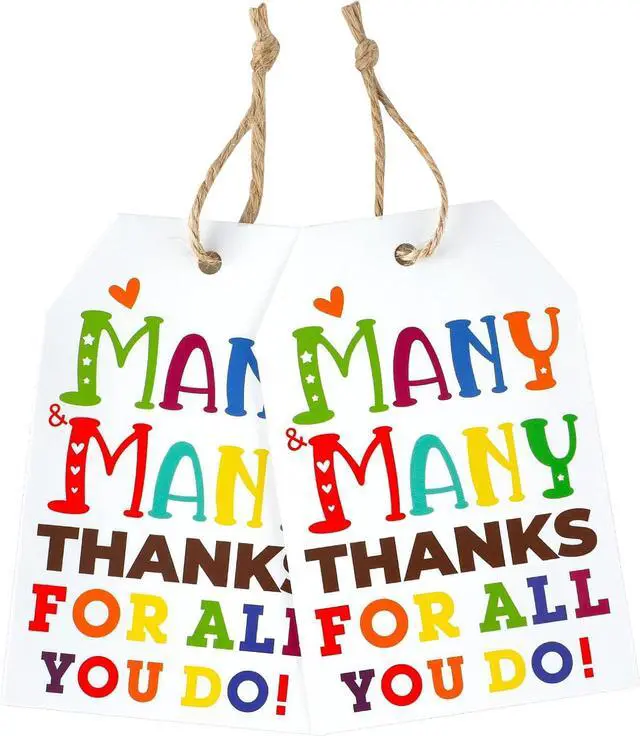 Main image of joycraft 100Pcs Thank You for All You Do Tags, Thank You Tags with String