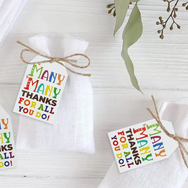 Alt view image 4 of 7 - joycraft 100Pcs Thank You for All You Do Tags, Thank You Tags with String