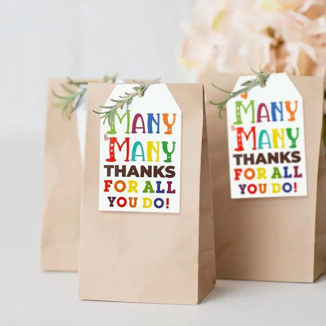 Alt view image 6 of 7 - joycraft 100Pcs Thank You for All You Do Tags, Thank You Tags with String