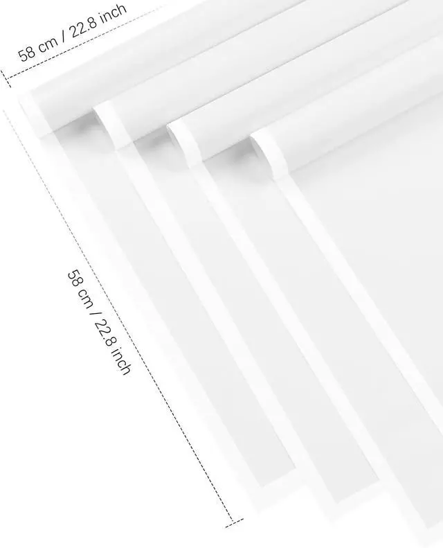 Alt view image 2 of 7 - Jutieuo 20 Sheets White Flower Wrapping Paper, White Edge