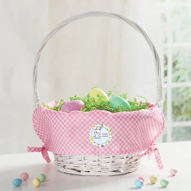 Alt view image 6 of 7 - Happy Easter Stickers Bunny Stickers 60 Pcs 2 Inch Easter Gift Tag Sticker