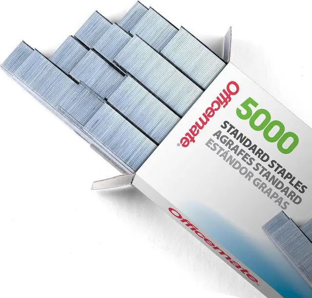 Main image of Officemate OIC Chisel Point Staples - 5000 Count, 20 Sheet Capacity, 1/4-Inch Leg Length, School Supplies and Office Supplies for Standard Stapler Applications