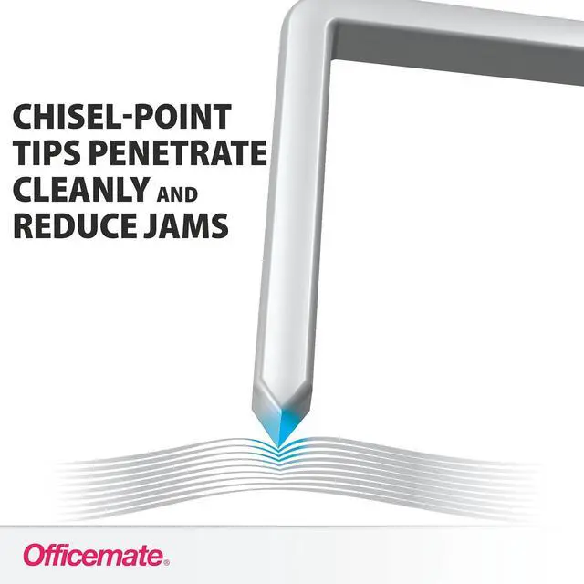 Alt view image 4 of 7 - Officemate OIC Chisel Point Staples - 5000 Count, 20 Sheet Capacity, 1/4-Inch Leg Length, School Supplies and Office Supplies for Standard Stapler Applications