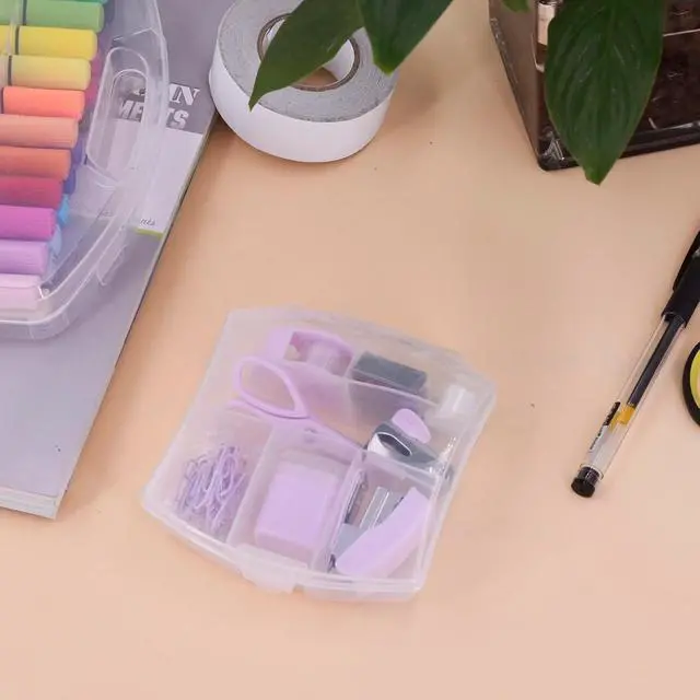 Alt view image 7 of 7 - Mini Office Supply Kits Small Stapler for Student Office Purple