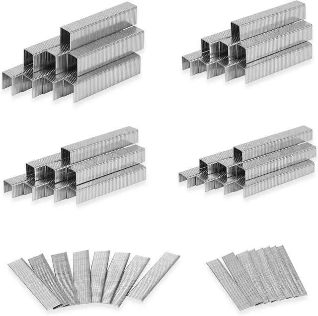 Main image of Heavy Duty T50 Staples & 18GA Brad Nails Galvanized 2400 Pcs 6 Sizes