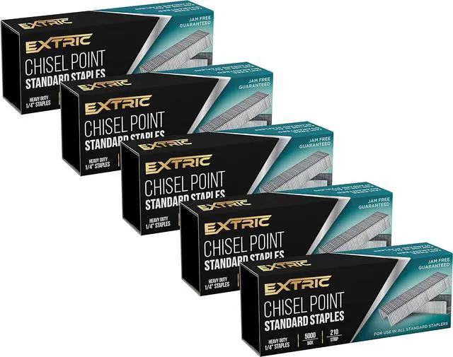 Main image of EXTRIC Staples Standard 5 PK Staples for Stapler 25,000, 1/4 Inch