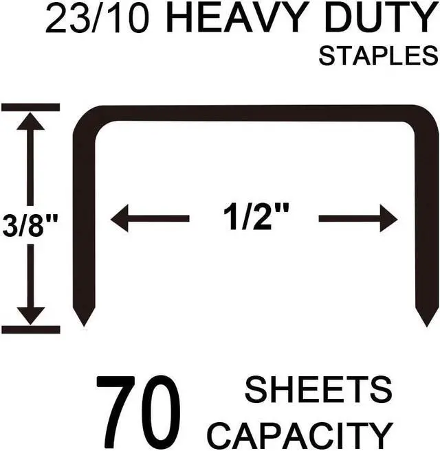 Alt view image 2 of 4 - Rayson Heavy Duty Staples, Enhanced 3/8" Leg Length, 1/2" Width, 70 Sheets, 2000 Staples