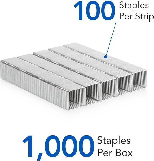 Alt view image 2 of 5 - Rexel Swingline Staples, Heavy Duty, 1/2" Length, 90 Sheet Capacity, 100/Strip, 1000/Box, 1 Pack (35312)
