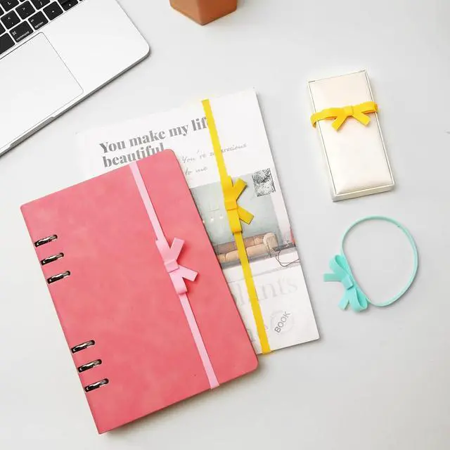 Alt view image 6 of 7 - 12PCS Reusable Silicone Christmas Gift Wrap Bows for Present Boxs, 6 Colors Christmas Bows for Gift Wrapping, Elastic Bands for Easy Use Perfect for Birthday, Festival, and Special Events