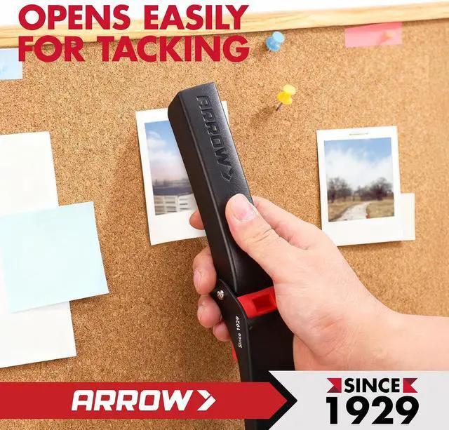 Alt view image 7 of 7 - Arrow Office Stapler Set, 25 Sheet Capacity Metal Desk Stapler with 2100 Staples and Staple Remover, Half Strip Design and Non-Slip Base, Spare Staple Storage for Classroom, Office and Home