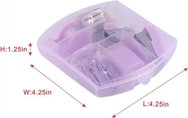 Alt view image 3 of 7 - Mini Office Supply Kits Small Stapler for Student Office Purple