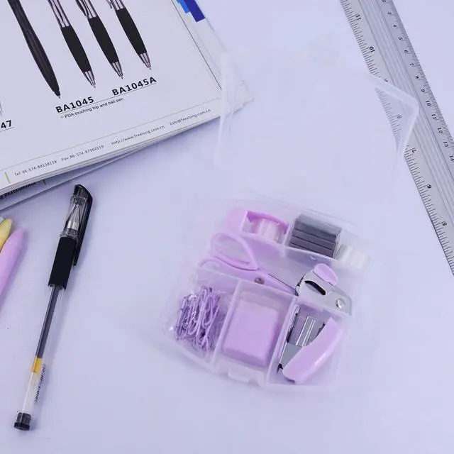 Alt view image 5 of 7 - Mini Office Supply Kits Small Stapler for Student Office Purple