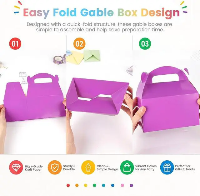 Alt view image 3 of 6 - VGOODALL Party Favor Boxes 16 Pack, 8 Assorted Colors