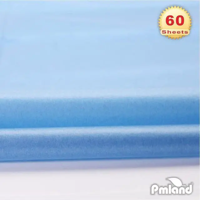 Alt view image 3 of 7 - PMLAND Sky Blue Tissue Paper 26 x 20 Inches 60 Sheets Large Size Wrapping Paper Bigger Than Standard 14 x 20 for Gift Wrap Bags Boxes Crafts and Decorations