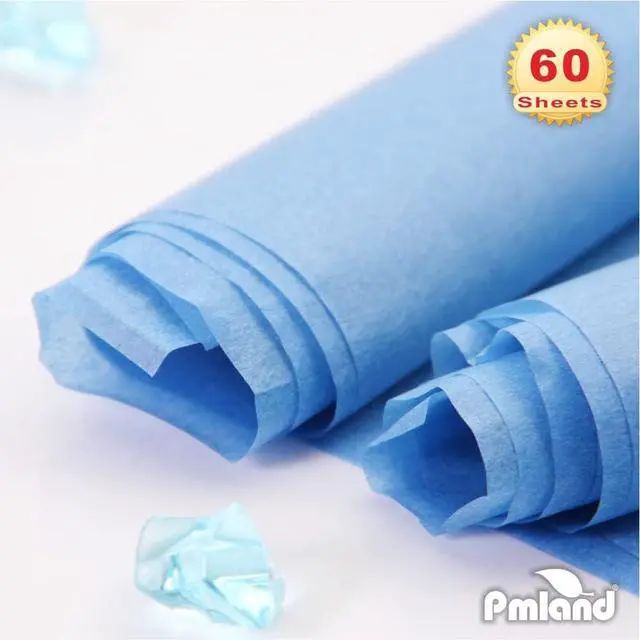 Alt view image 5 of 7 - PMLAND Sky Blue Tissue Paper 26 x 20 Inches 60 Sheets Large Size Wrapping Paper Bigger Than Standard 14 x 20 for Gift Wrap Bags Boxes Crafts and Decorations