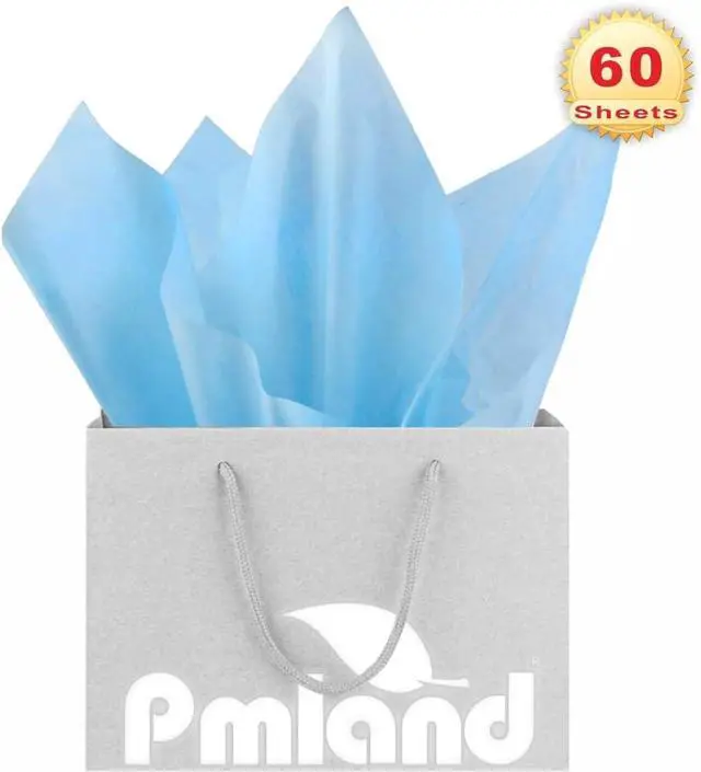 Alt view image 7 of 7 - PMLAND Sky Blue Tissue Paper 26 x 20 Inches 60 Sheets Large Size Wrapping Paper Bigger Than Standard 14 x 20 for Gift Wrap Bags Boxes Crafts and Decorations