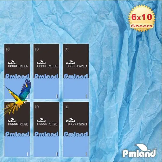 Alt view image 6 of 7 - PMLAND Sky Blue Tissue Paper 26 x 20 Inches 60 Sheets Large Size Wrapping Paper Bigger Than Standard 14 x 20 for Gift Wrap Bags Boxes Crafts and Decorations