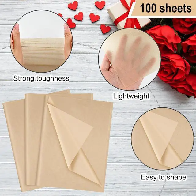 Alt view image 3 of 6 - NEBURORA 100 Sheets Kraft Wrapping Tissue Paper Gift Bag Decorative