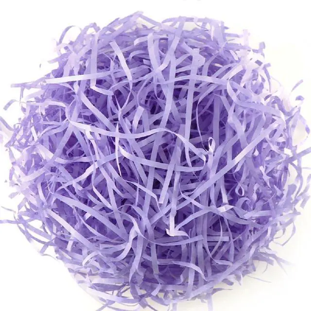 Main image of Zhzrche Easter Basket Grass,Cut Tissue Paper,Recyclable Craft Shred Confetti Raffia Paper Filler,For Easter Gift Box (Purple)