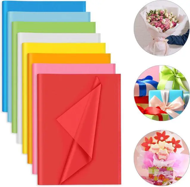 Alt view image 3 of 6 - PLULON 60 Sheets Colored Tissue Paper for Gift Bags, Flower Wrapping Paper